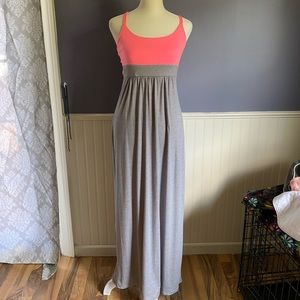 Rue 21 Gray and Pink maxi dress